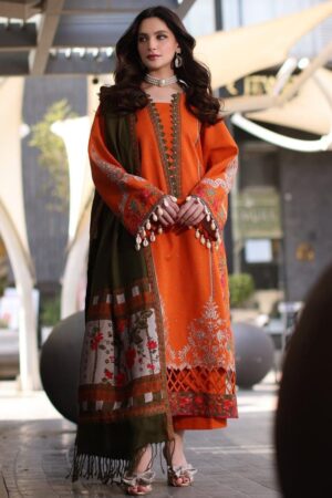 Charizma Naranji 3-piece Embroided