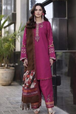 Charizma Naranji 3-piece Embroided