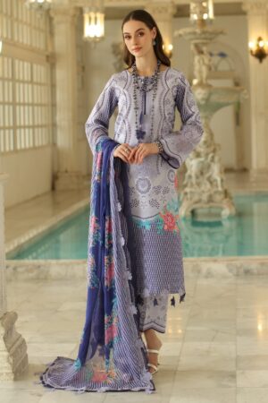 3-Piece Unstitched Embroidered Lawn Collection  AN5-01